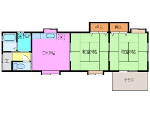 高野団地貸家の物件間取画像